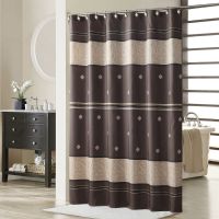 【CW】♣▥♧  Sevillle Farmhouse Chocolate Classic Polyester Fabric Printed Shower Curtain