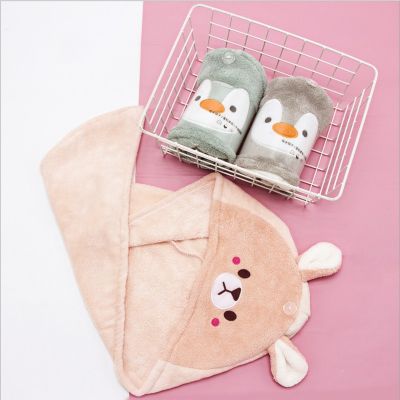 Cute Animal Microfiber Towel Quick-drying Hair Cap Thick Towels Bathing Spa Wrap Toallas Playa Serviette De Bain Sauna Toalhas