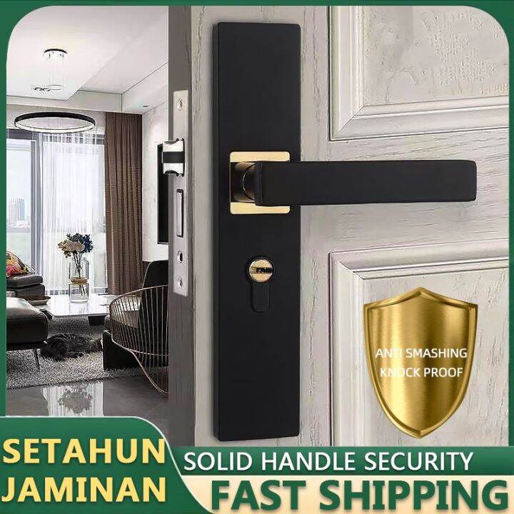 Door Lock With Key doorknobs for main door Double Lock Set Bedroom Door
