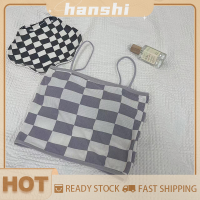 hanshi [2023 new HOT FASHION] lazlook เสื้อกล้ามผู้หญิงลายสก๊อตย้อนยุคฤดูร้อนเสื้อกล้ามแขนกุดพอดีตัว