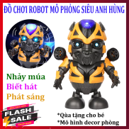 Đồ Chơi Robot Iron Man Người Sắt Nhảy Múa, Phát Sáng, Phát Nhạc