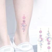 【hot】♕  Temporary Sticker Cartoon Fantasy Pink Tatto Transfer Flash Fake Tatoo for Men