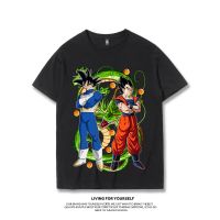 ☼ York Hewlett Dragonball super popular logo joint sun wukong vegeta anime peripheral T-shirt man ins easing trend cotton short sleeve