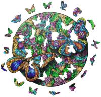 Wood Puzzle for Kids Custom Beautiful Butterfly Unique Animal Shaped Wooden Jigsaw Puzzles for Early Educational Toys