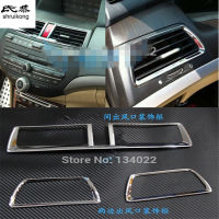 3PCSLot Car Stickers of Air Conditioning outlet ABS Chrome Sequins Cover for HONDA Accord 8th MK8 2008 2009 2010 2011 2012 2013