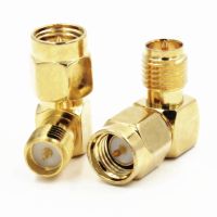 2PCS SMA Male Plug to RP-SMA Female (male pin) Right Angle Connector