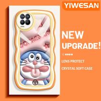 YIWESAN เคสสำหรับ Realme 8 5G 8S 5G Q3i V13 5G Narzo 30 Q3ลายการ์ตูนดาวโดราเอมอนสีชมพูคลื่นขอบกันกระแทกแบบใสนิ่มเคสมือถือเคสโปร่งใสลายกล้องถ่ายรูปที่สร้างสรรค์เคสซิลิกาเจลฝาครอบป้องกัน