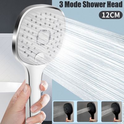 120mm Big Panel High Pressure Shower Head ABS Round Chrome Water-Saving Nozzle G1/2 Bath Faucet Wall Mounted Adjustable Shower Showerheads