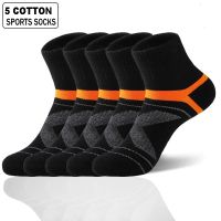 10PCS 5Pair High Quality Cotton New Autumn Men 39;s Socks Running Winter Casual Breathable Active Socks Stripe Sport Socks EUR38 48