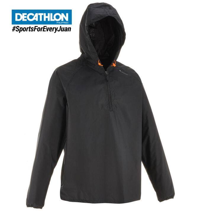 Decathlon Men's Outdoor Raincoat - Black - Raincut 1/2 Zip - Trendyol