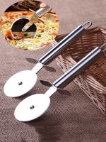 Stainless Steel Pizza Cutter Round Shape Pizza Knife Cake Bread Round Cutting Slicer Portable Cookies Home Kitchen Tool Gadget