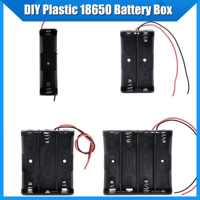 DIY Plastic 18650 Battery Box Storage Case 1 2 3 4 AA 18650 Power Bank Cases Battery Holder Container 1X 2X 3X 4X With Wire Lead