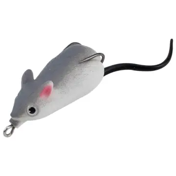 Mouse Rat Fishing Lure, 2pcs Freshwater Soft Rubber Mouse Mice Fishing  Lures Artificial Bait Top Water Tackle Hooks Bass Bait Dual Hooks Tackle
