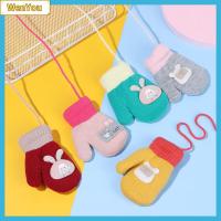 WENYOU 1-6ปี น่ารัก เด็กหัดเดิน เด็ก เด็ก Thicken Mittens ถุงมือถัก ​ ฤดูหนาว ถุงมือ