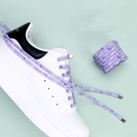 8 Color Trend Tie dye Colorway No Tie Shoelaces Elastic Sneaker Shoe Laces Outdoor Leisure Flat Shoelace Kids Adult Quick Laces