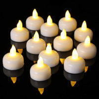 1224Pcs Flameless Floating Candles Waterproof Tealights Led Flickering Electric Tea Lights for Pool Spa Party Vase Home Decor