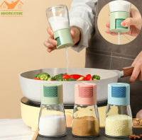 【LovingLife Store】Random Color 0.5G Metering Salt Shaker Push Type Salt Control Bottle Seasoning Jar Tool Pepper Spice Container Glass Limit Salt Shaker