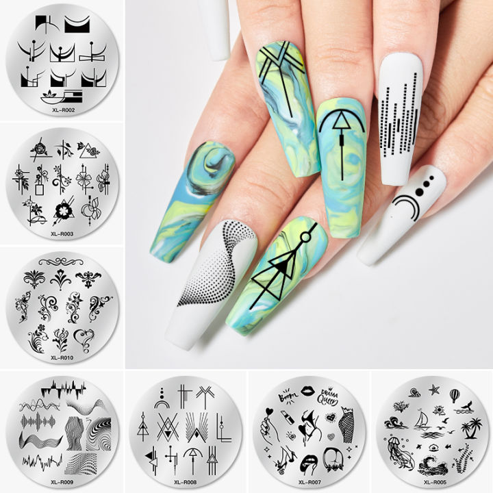 9.5*14cm Nail Art Stamping Plates Sea Turtle Octopus Feather Necklace Nail  Stamping Plates Lace Flower Nail Art Stamp Template