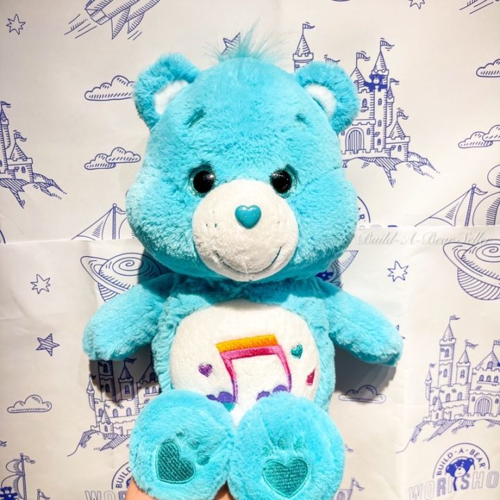 ตุ๊กตาแคร์แบร์-ตาแก้ว-carebears-heart-song-13-นิ้ว-32cm-มือสองนำเข้าจากอเมริกา-สินค้าคุณภาพดี-ทำความสะอาดแล้ว