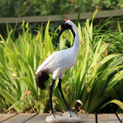 LazaraLife 2x Gardenเครื่องประดับนกสัตว์ที่สมจริงรูปปั้นกลางแจ้งRed-Crowned Crane