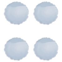 4X DIY Crystal Epoxy Mold Compote Swing Table Round Lace Coaster Table Decoration Silicone Mold