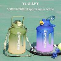 【LZ】♠♦△  YCALLEY-Garrafa De Água Esportiva Com Alça Garrafa De Viagem Portátil Copo Fitness Novo Presente 24 Litros 1600ml 2400ml 2023