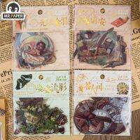 Mr.paper Vintage Object Art Stickers Pack สไตล์ยุโรปคู่มือวัสดุตกแต่ง Collage เครื่องเขียน40ชิ้นแพ็ค