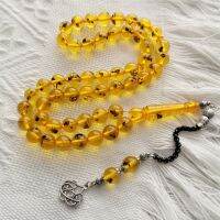 Tasbih Rosario Incredile Ambra Artificale Perline Di Insetti Vere Formallinterno Di 10Mm 51 Perline Roton De Sibha Perline Di Preghiera Fatte A Mano