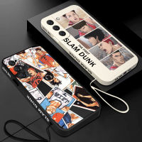 Japan Comic Slam Dunk Phone Case For Samsung Galaxy S23 S22 S21 S20 Ultra Plus FE S10 4G S9 S10E Note 20 10 9 Plus With Lanyard