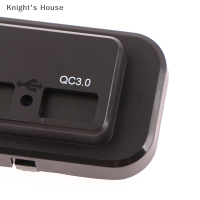 Knights House พอร์ต USB คู่ PD Type C อะแดปเตอร์ช่องเสียบที่ชาร์จบัสแผงไฟ USB พร้อม swith สำหรับมอเตอร์ไซค์ทางทะเล