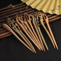 【YF】┇☼℗  Ethnic Sandalwood Hair Pins Stick Wood Headpiece Headwear Chinese Accessories