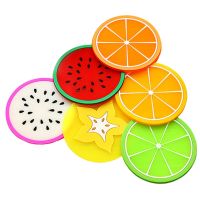 【CW】 Pvc Placemats Fruit Cup Coaster Silicone Insulation Mats Hot Drink Holder Mug Accessories