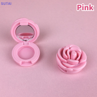 ?【Lowest price】SUTAI กล่องใส่เครื่องสำอางกล่องใส่อายแชโดว์ที่ว่างเปล่ารูปทรงดอกกุหลาบภาชนะใส่เครื่องสำอางที่เติมได้อุปกรณ์แต่งหน้ารองพื้นพร้อมกระจก