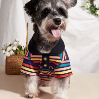 EasyMoGo เสื้อเสื้อสุนัขลายขวางพิมพ์ลายเสื้อผ้าแฟชั่นเสื้อผ้าสัตว์เลี้ยงเสื้อผ้าสุนัขแมว