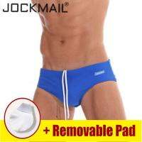 HOT ZHOJXKZHK  631 Jockmail ยี่ห้อชุดว่ายน้ำผู้ชายกางเกงขาสั้นเอวต่ำกางเกงว่ายน้ำแฟชั่นแห้งเร็วชุดว่ายน้ำ Push Pad กางเกงอาบน้ำบีชสวม S URF