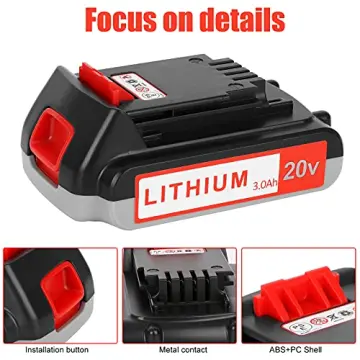 for Black and Decker 20V Battery 3.8Ah Replacement | Lbxr20 Battery 2 Pack