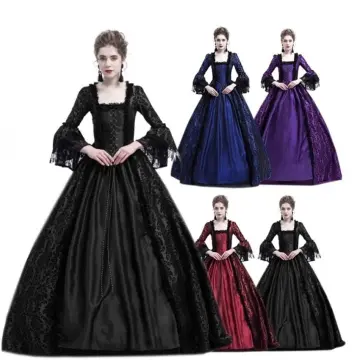 Halloween Balck Queen Vampire Gothic Victorian Masquerade Dress