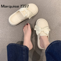 Marquise1997 ้องเท้าผูหญิง รองเท้าแตะลิ่ม รองเท้าแตะเสริมส้นผู้หญิง ด้านล่างกันลื่น น่ารัก อเนกประสงค์ ยืดหยุ่น FDL2393938 39Z230926