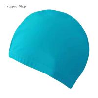 VOPPER ไนลอนกันน้ำสีทึบลื่นบางพิเศษผ้ายืดโพกศีรษะกีฬาทางน้ำหมวกอาบน้ำหมวกว่ายน้ำหมวกว่ายน้ำหมวกว่ายน้ำ