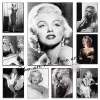 Vintage Marilyn Monroe การถ่ายภาพสไตล์ Retro ที่มีชื่อเสียง Star Portrait Art โปสเตอร์ภาพวาดผ้าใบพิมพ์ภาพผนังตกแต่งบ้าน