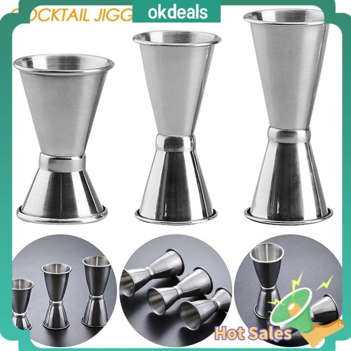 OKDEALS Inside Measurements Double Jigger Stainless Steel 1/2 oz Bar Measuring  Jigger Japanese-Style Measuring Cup Bar Accessories