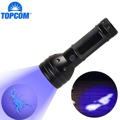 Topcom UV Flashlight Black Light Blacklight Detector For Dog Urine Ultraviolet Flashlight 51 LED 395nm Handheld Flash Torch Rechargeable Flashlights