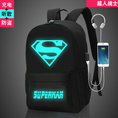 TOP☆JOV943 Korean style luminous backpack mens backpack female high school student junior high school student Elementary and middle school student schoolbags leisure travel bag fashion