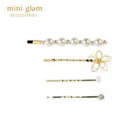 Miniglam Tinkerbell Pearl Hair Pin Set A เซ็ตกิ๊บติดผมมุกทิงเกอร์เบลสีทอง