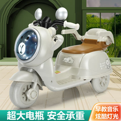 รถยนต์ไฟฟ้าสำหรับเด็กรถจักรยานยนต์สามารถนั่งได้เด็ก Mulan รถชาร์จแบตเตอรี่สามล้อรถของเล่นไฟฟ้าสำหรับเด็ก