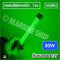 ไฟคีบแบต หย่อนลงน้ำ 30W ไฟสีเขียว ไฟสปอตไลต์  ไฟไดหมึก ตกหมึก ไฟตกปลา (ใช้ไฟ12V)