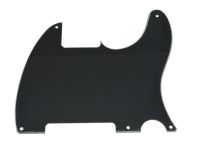 KAISH 5 Hole TL Style Blank Pick Guard Scratch Plate No Pickup Hole Black 3 Ply