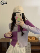 Oooo knitwear for women short style zipper long sleeve knit cardigan jacket