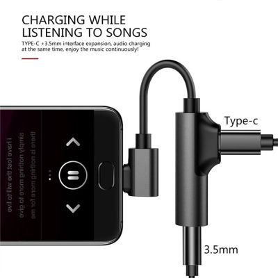USB C To Jack 3.5mm Adapter Type C Cable Splitter OTG for Xiaomi Samsung Huawei P30 Pro Headphone Audio USB C Aux Converter Cables