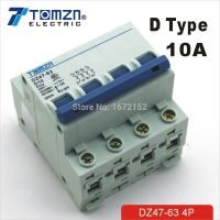 4 P 10a D Type 240V/415V เบรกเกอร์ Mcb 4เสา